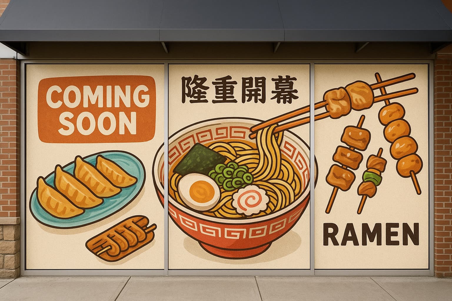 玻璃贴 - 案例二: 餐饮行业